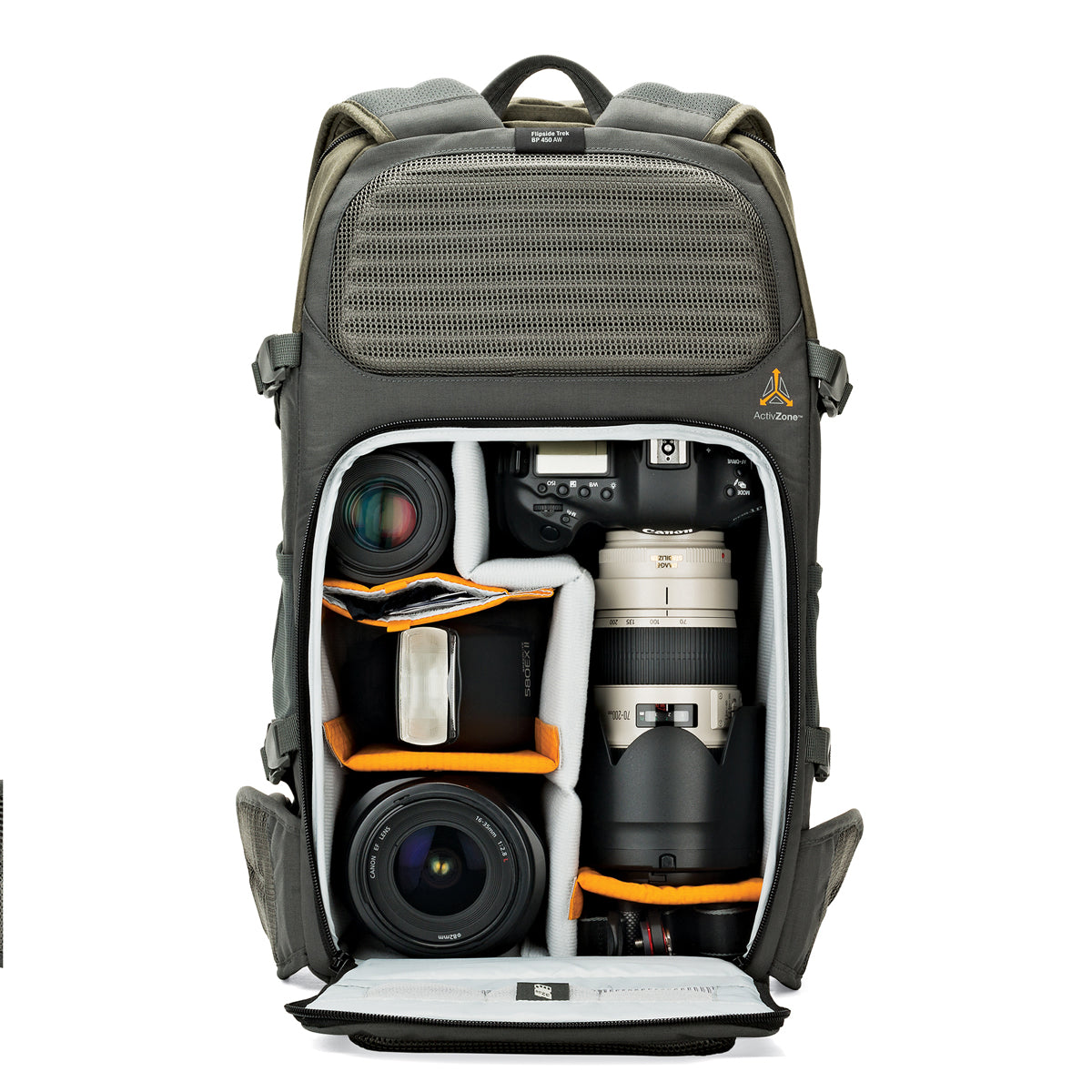 Lowepro フィリップサイドトレック　BP 450 AW Lowepro Flipside Trek BP 450 AW Backpack (Gray/Dark Green)