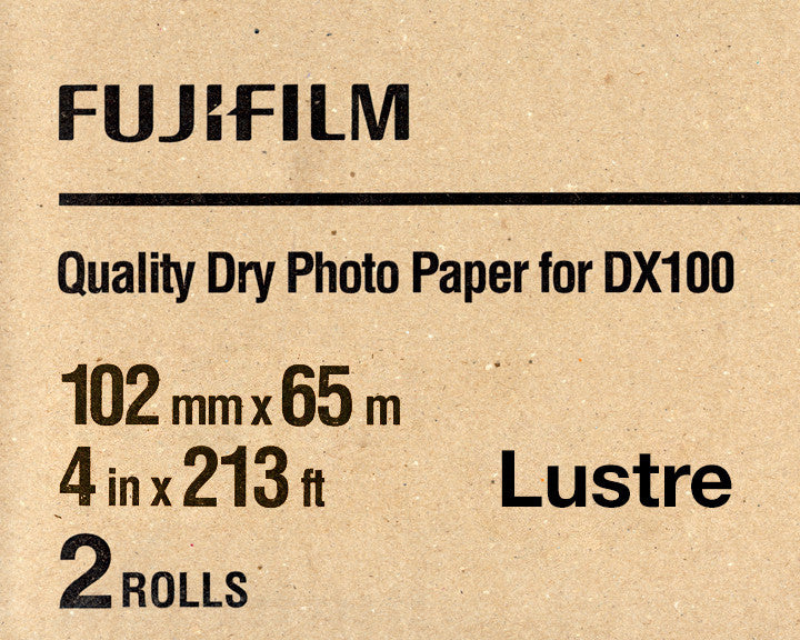 Fuji DX100 Paper Lustre 4"x213' (2-Pack), papers roll paper, Fujifilm - Pictureline 