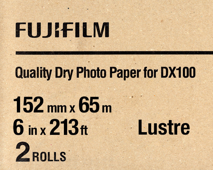 Fuji DX100 Paper Lustre 6”x213' (2-Pack), papers roll paper, Fujifilm - Pictureline 
