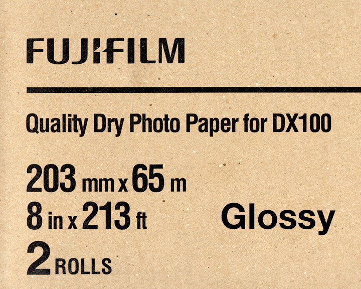 Fuji DX100 Paper Glossy 8"x213' (2-Pack), papers roll paper, Fujifilm - Pictureline 