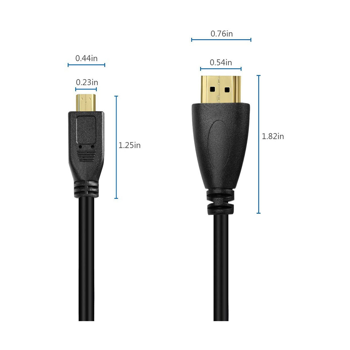 pictureline Full HDMI to Micro HDMI Coiled 12” Cable