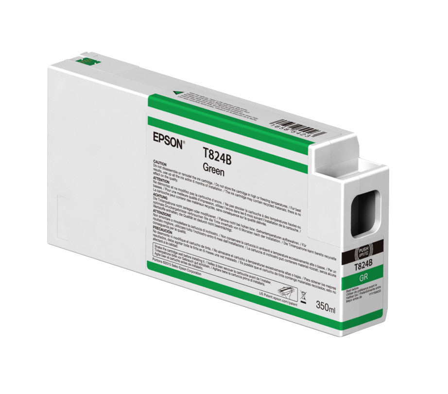 Epson T824B00 P7000/P9000 Ultrachrome HDX Ink 350ml Green, papers ink large format, Epson - Pictureline 