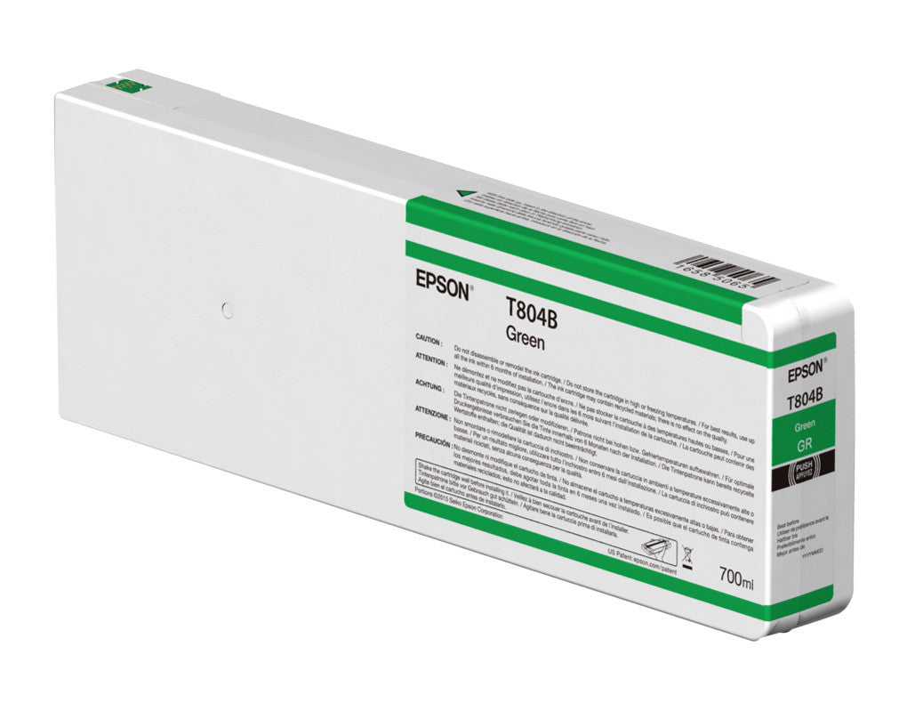 Epson T804B00 P7000/P9000 Ultrachrome HDX Ink 700ml Green, papers ink large format, Epson - Pictureline 
