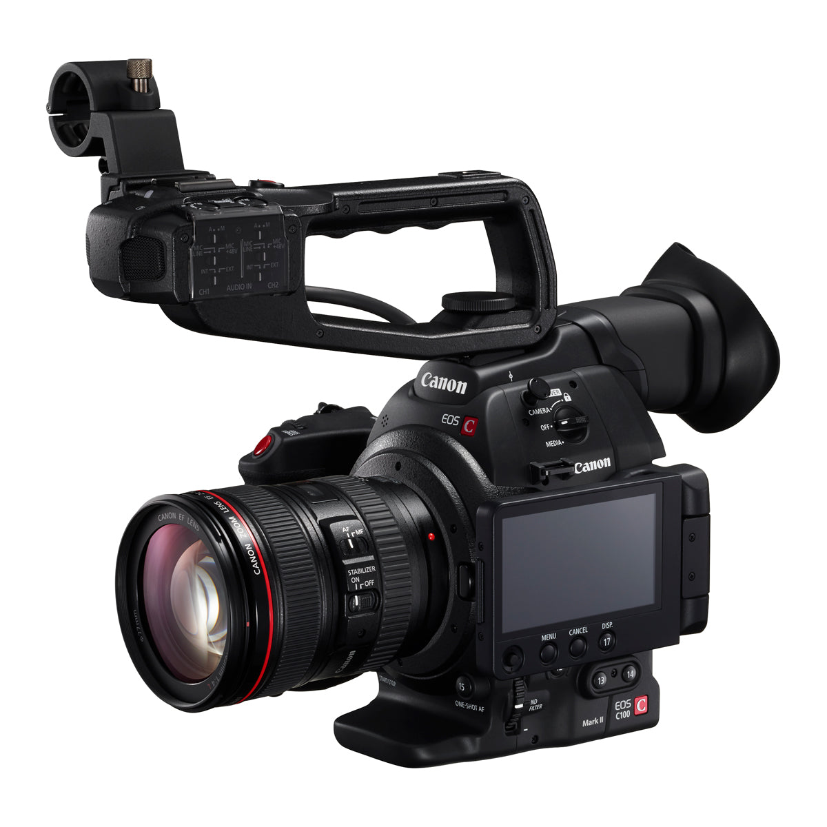 Canon EOS C100 Mark II Dual Pixel CMOS AF & EF 24-105mm f/4L IS II USM Zoom Lens Kit