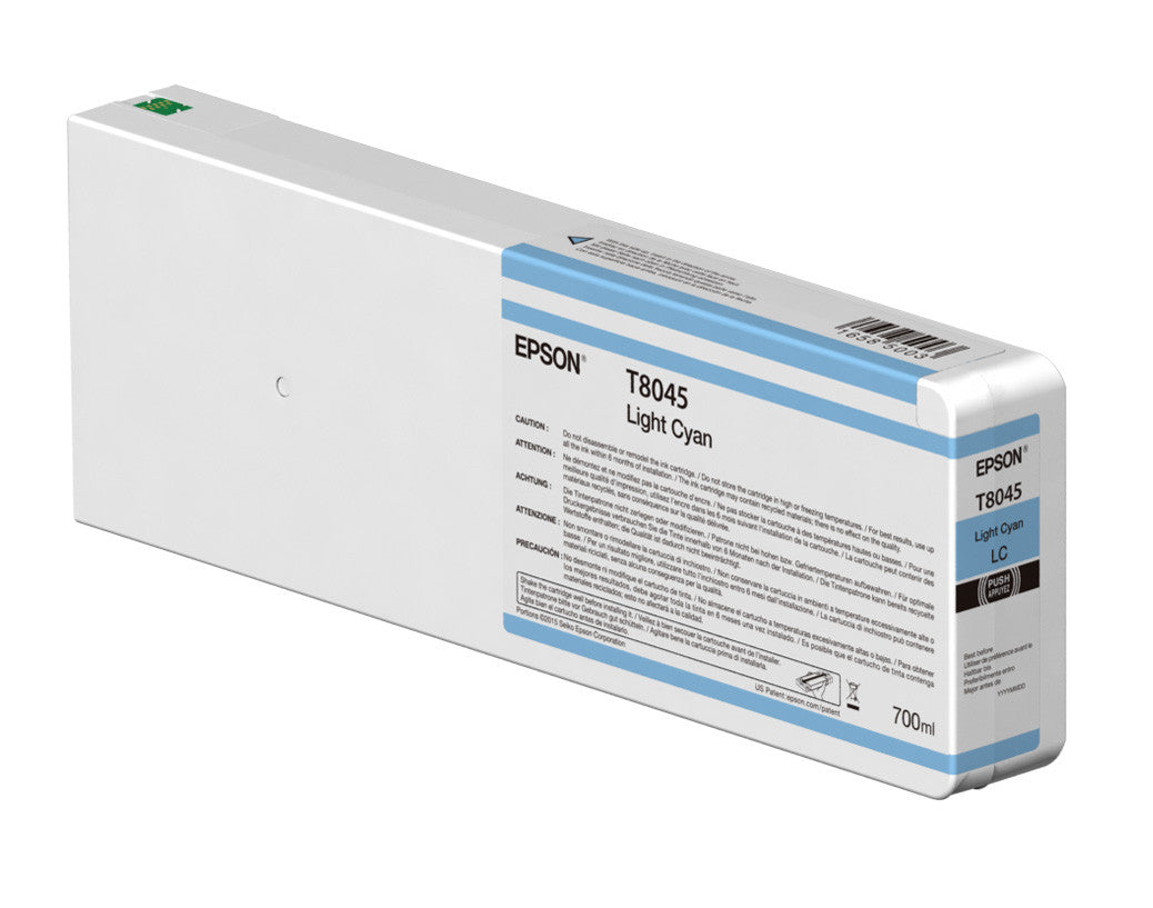 Epson T804500 P6000/P7000/P8000/P9000 Ultrachrome HD Ink 700ml Light Cyan, papers ink large format, Epson - Pictureline 