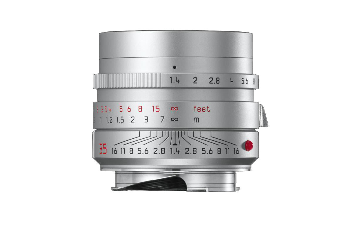 Leica 35mm f/1.4 ASPH Summilux-M Lens (Silver Anodized), lenses mirrorless, Leica - Pictureline 