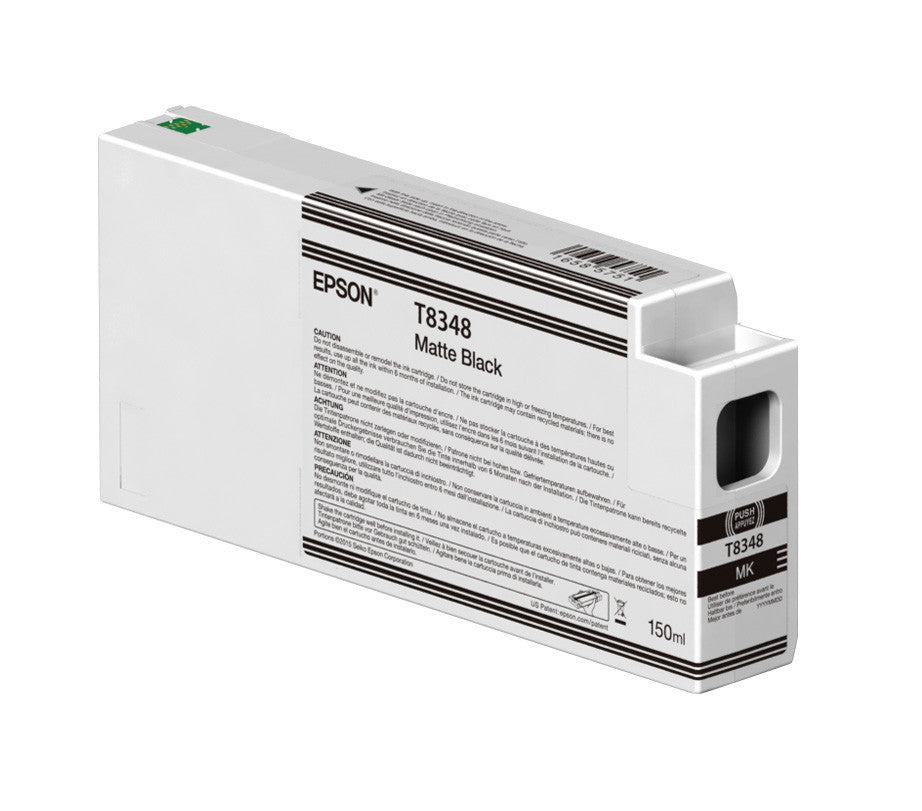 Epson T834800 P6000/P7000/P8000/P9000 Ultrachrome HD Ink 150ml Matte Black, papers ink large format, Epson - Pictureline 