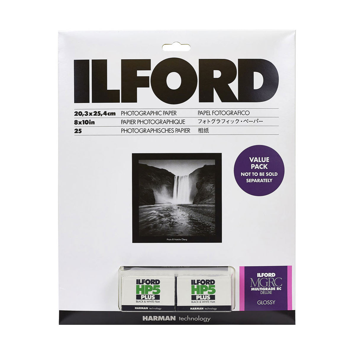 Ilford Multigrade RC Deluxe Glossy B&W Paper with 2 Rolls HP5 Film Value Pack