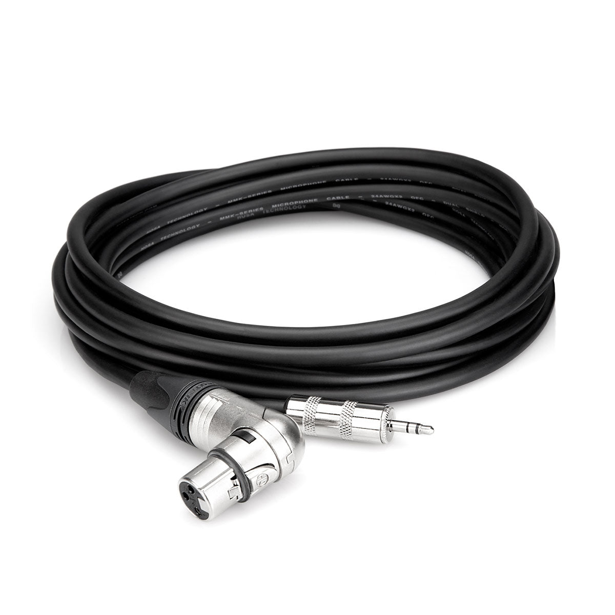 Hosa Neutrik 18" Right Angle XLR3F to Hosa 3.5 mm TRS