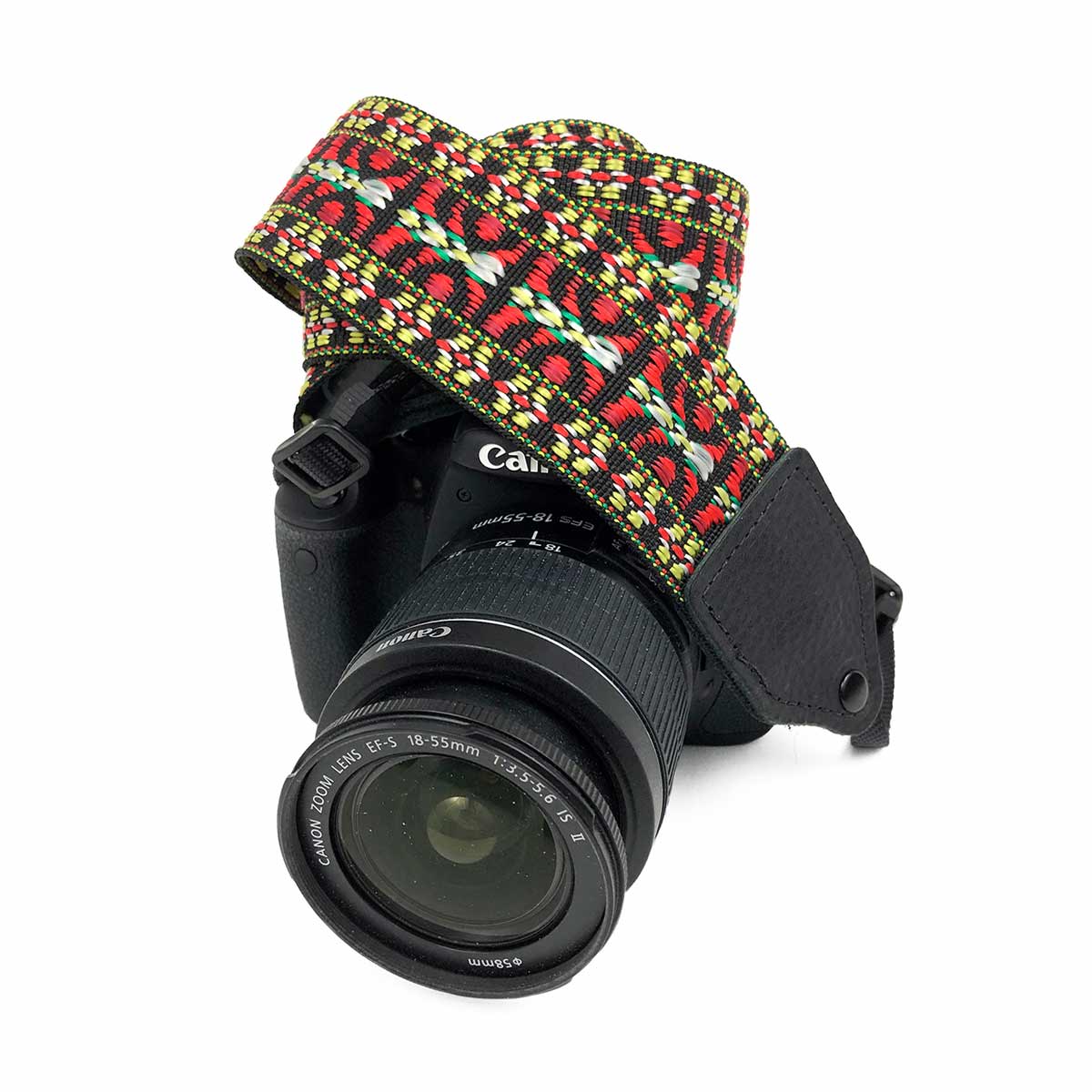 Perri's Leathers 2" Nylon Camera Strap (Hootenanny Red/Yellow/Black)