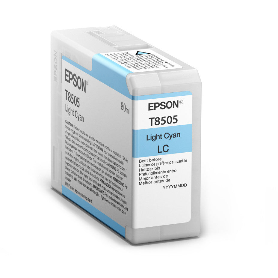 Epson T850500 P800 Ultrachrome HD Light Cyan Ink, papers ink large format, Epson - Pictureline 