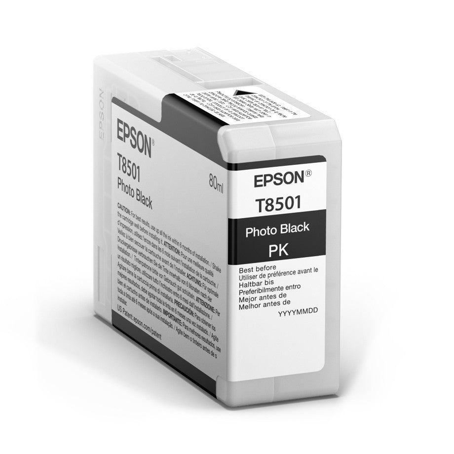 Epson T850100 P800 Ultrachrome HD Photo Black Ink, papers ink large format, Epson - Pictureline 