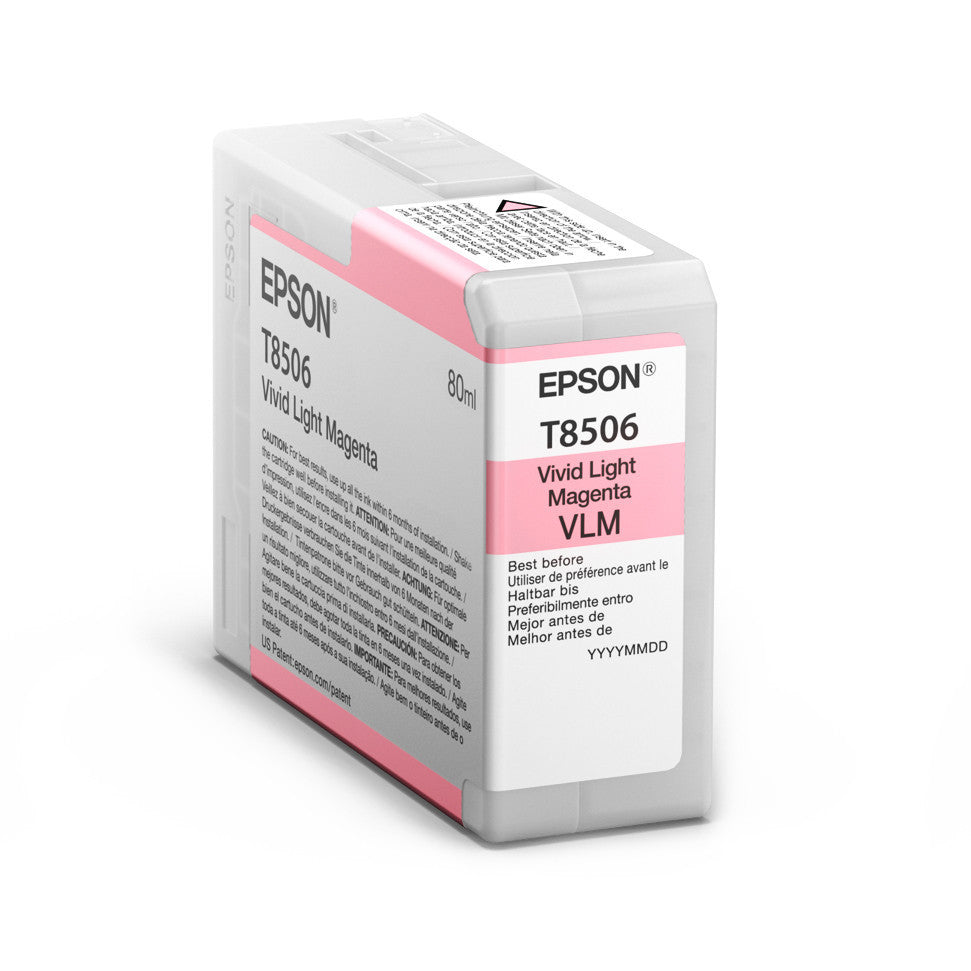 Epson T850600 P800 Ultrachrome HD Vivid Light Magenta Ink, papers ink large format, Epson - Pictureline 