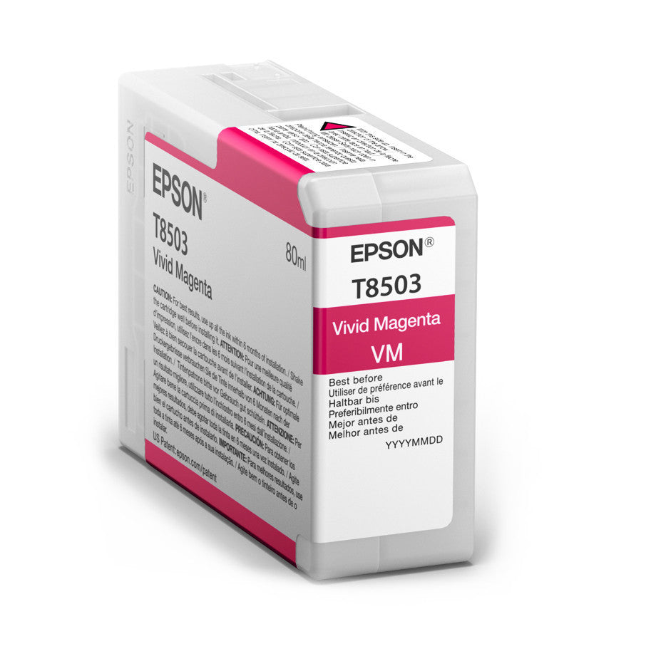 Epson T850300 P800 Ultrachrome HD Vivid Magenta Ink, papers ink large format, Epson - Pictureline 