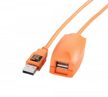 Tether Tools TetherPro USB 2.0 Active Extension, 16', Hi-Visibility ORG, camera tethering, Tether Tools - Pictureline  - 1
