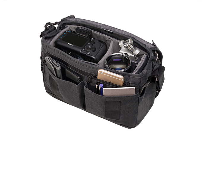 Tenba Cooper 13 DSLR Gray Canvas/Black Leather Luxury Bag, bags shoulder bags, Tenba - Pictureline  - 8