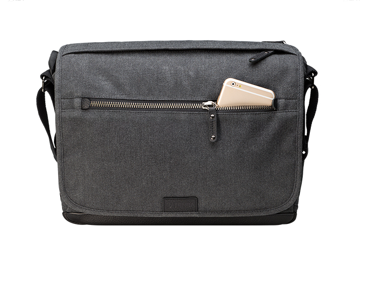 Tenba Cooper 13 DSLR Gray Canvas/Black Leather Luxury Bag, bags shoulder bags, Tenba - Pictureline  - 6