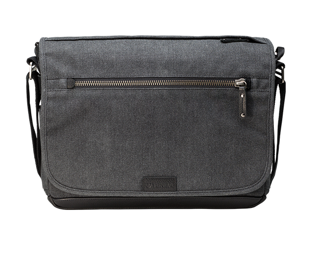 Tenba Cooper 13 Slim Gray Canvas/Black Leather Luxury Bag, bags shoulder bags, Tenba - Pictureline  - 9