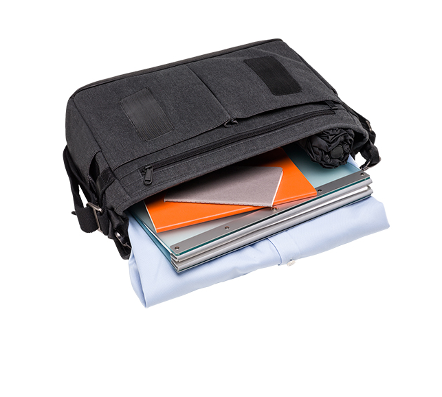 Tenba Cooper 13 Slim Gray Canvas/Black Leather Luxury Bag, bags shoulder bags, Tenba - Pictureline  - 6