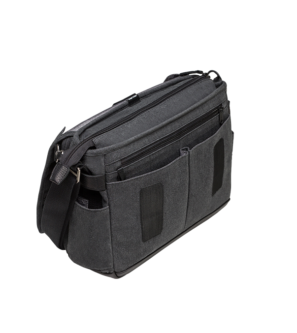 Tenba Cooper 13 Slim Gray Canvas/Black Leather Luxury Bag, bags shoulder bags, Tenba - Pictureline  - 7