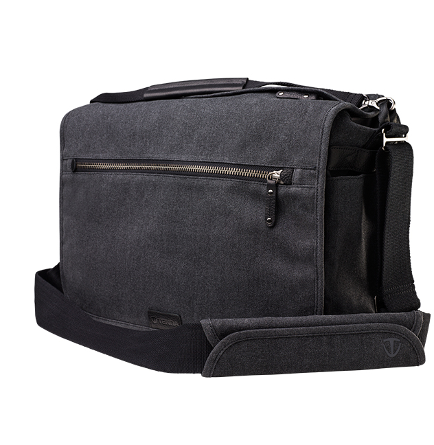 Tenba Cooper 15 Gray Canvas/Black Leather Luxury Bag, bags shoulder bags, Tenba - Pictureline  - 1