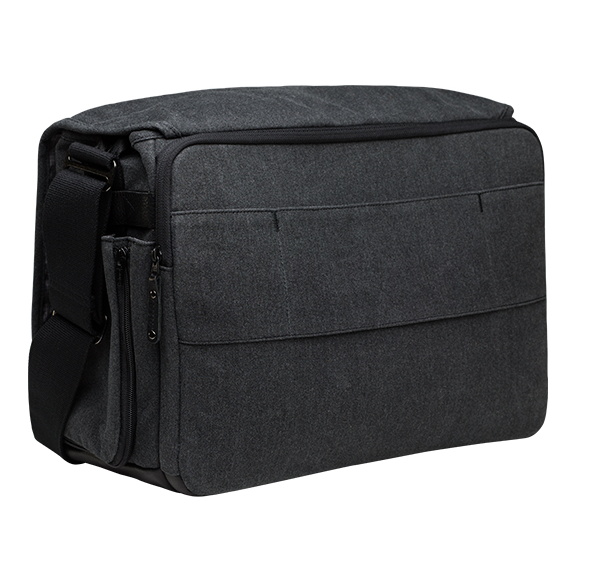 Tenba Cooper 15 Gray Canvas/Black Leather Luxury Bag, bags shoulder bags, Tenba - Pictureline  - 2