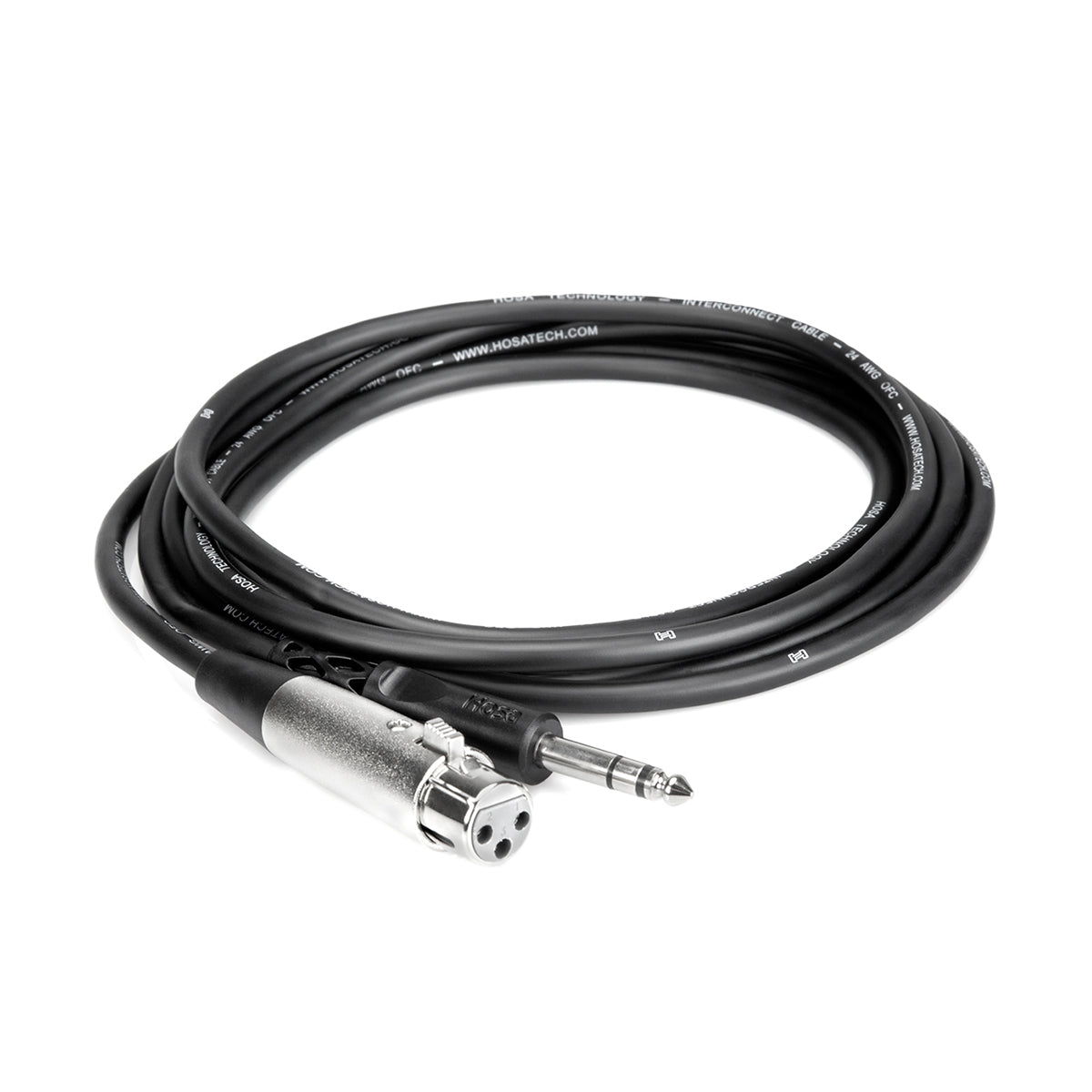 Hosa Stereo 1/4” Male to 3-Pin XLR Female Interconnect Cable - 3’