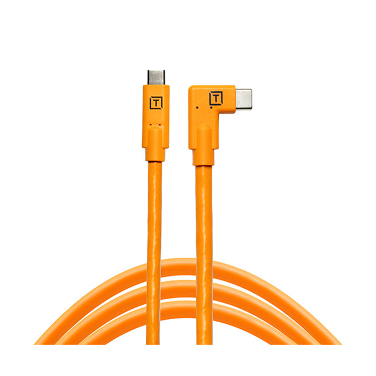 Tether Tools TetherPro USB-C to USB-C, 15' (4.6m) ORG - Right Angle