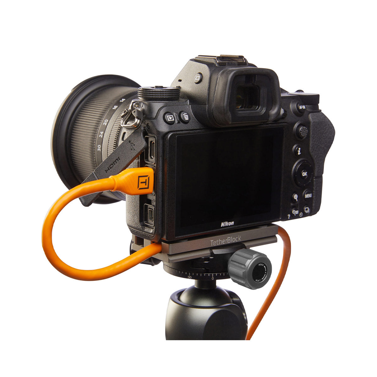 Tether Tools TetherPro Micro-HDMI to HDMI 2.0 Cable Orange (15’)