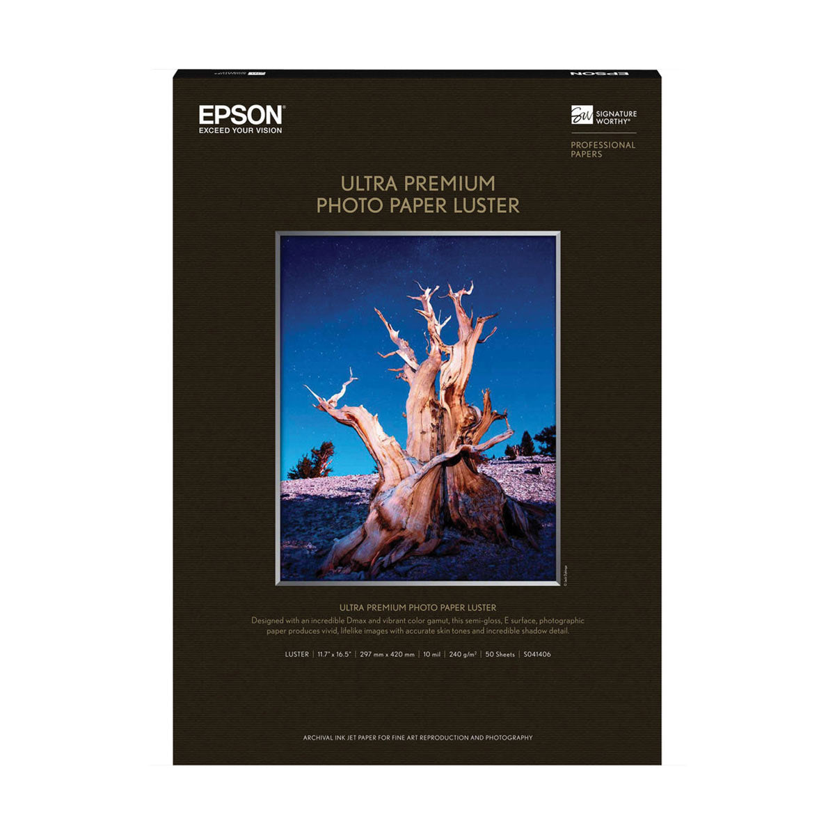 Epson Ultra Premium Photo Paper Luster A3 11.7x16.5” (50)