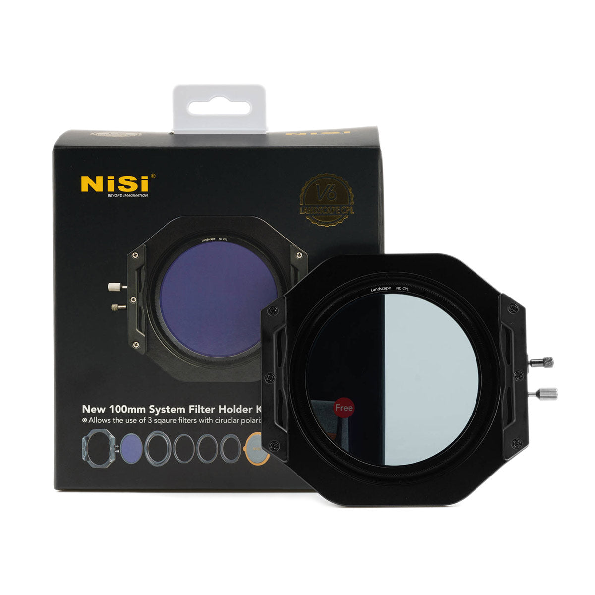 NiSi V6 100mm Filter Holder Kit with Enhanced Landscape Circular Polarizer and Lens Cap