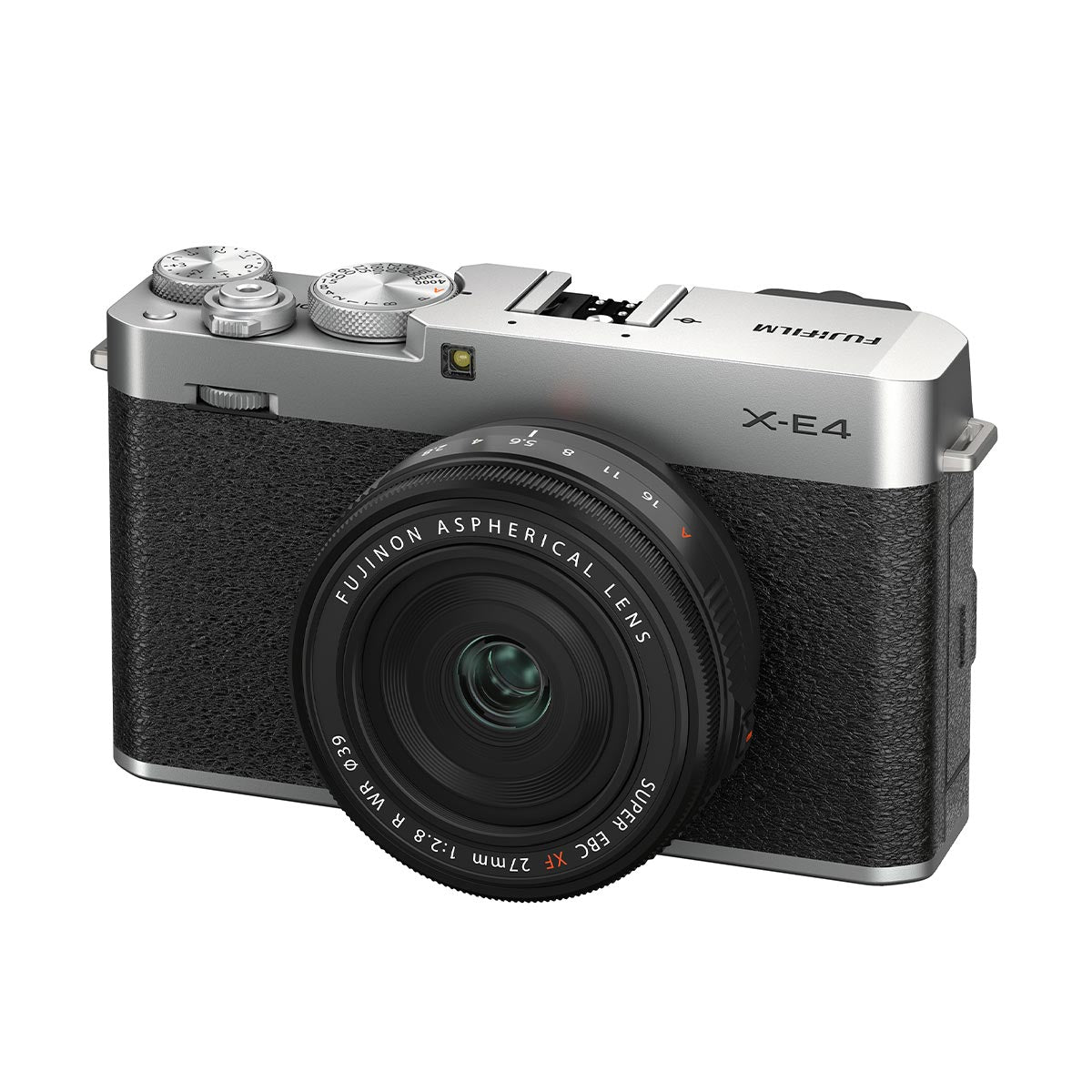 Fujifilm X-E4 Digital Camera with XF 27mm f/2.8 R WR Lens Kit (Silver)