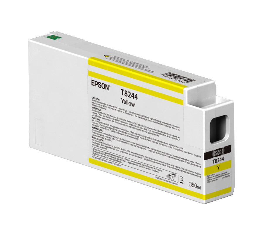 Epson T824400 P6000/P7000/P8000/P9000 Ultrachrome HD Ink 350ml Yellow, papers ink large format, Epson - Pictureline 