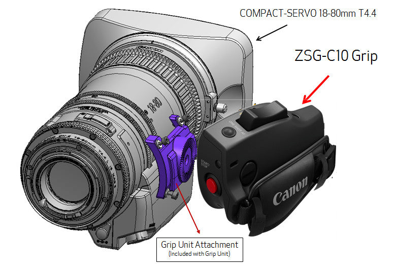 Canon ZSG-C10 Zoom Grip for CN-E18-80mm Lens, lenses cinema, Canon - Pictureline  - 5
