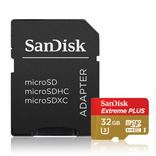SanDisk Extreme Plus 32GB microSDHC Memory Card 95 MB/s, camera memory cards, SanDisk - Pictureline  - 1