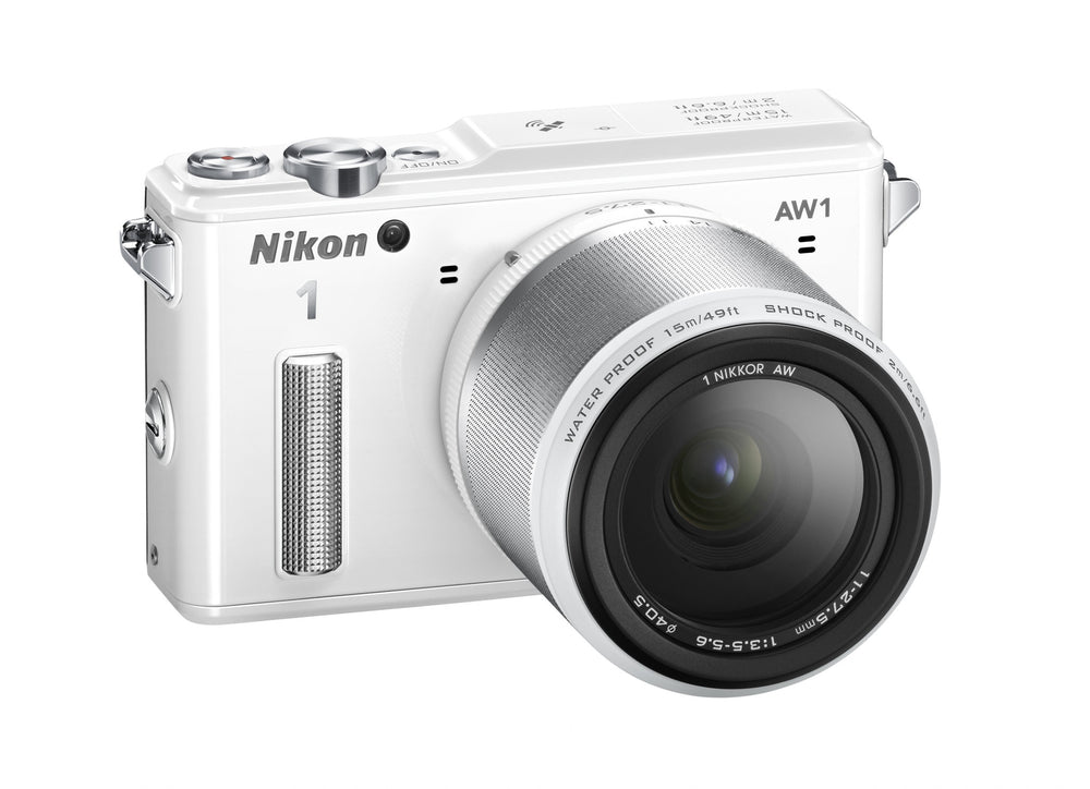 Nikon 1 AW1 Waterproof Digital Camera with AW 11-27.5mm Lens (White)