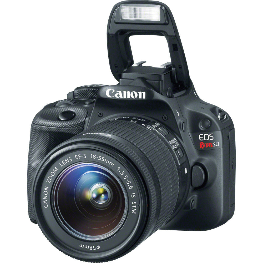 Canon EOS SL1 DSLR Camera with EF-S 18-55mm IS STM Lens (Black)