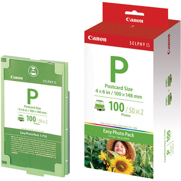 Canon EP-100 4x6" Easy Photo Pack (100 Sheets), papers sheet paper, Canon - Pictureline 