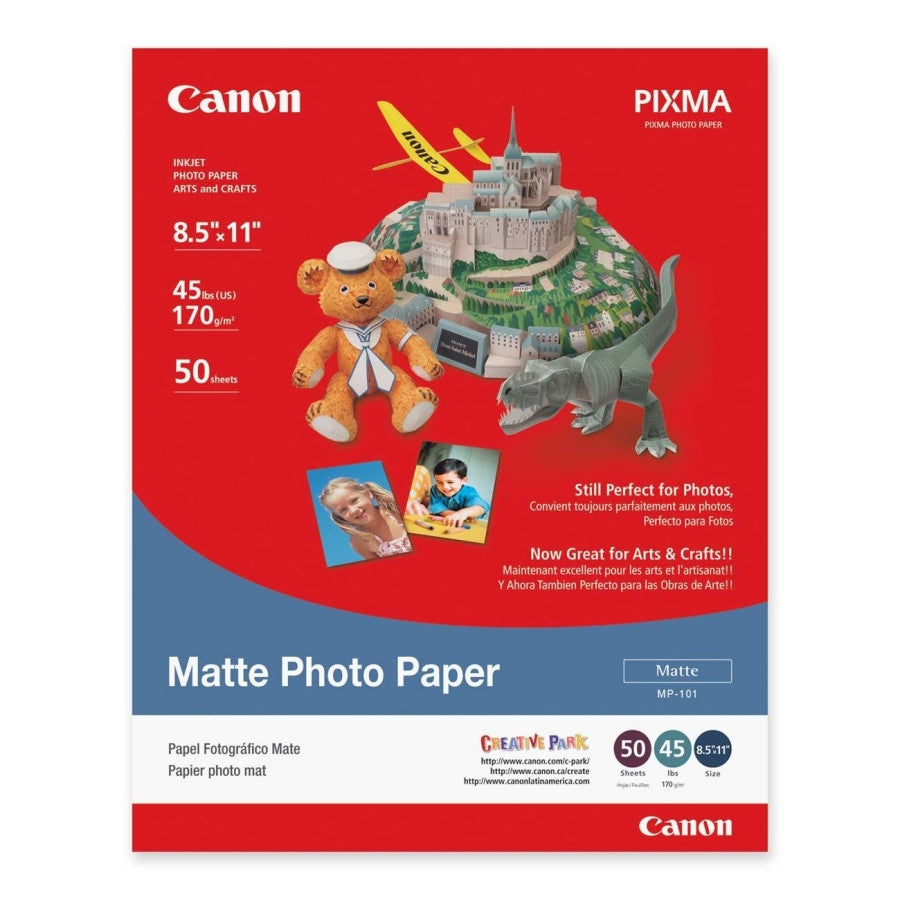 Canon Matte Photo Paper 8.5x11" (50 Sheets), papers sheet paper, Canon - Pictureline 