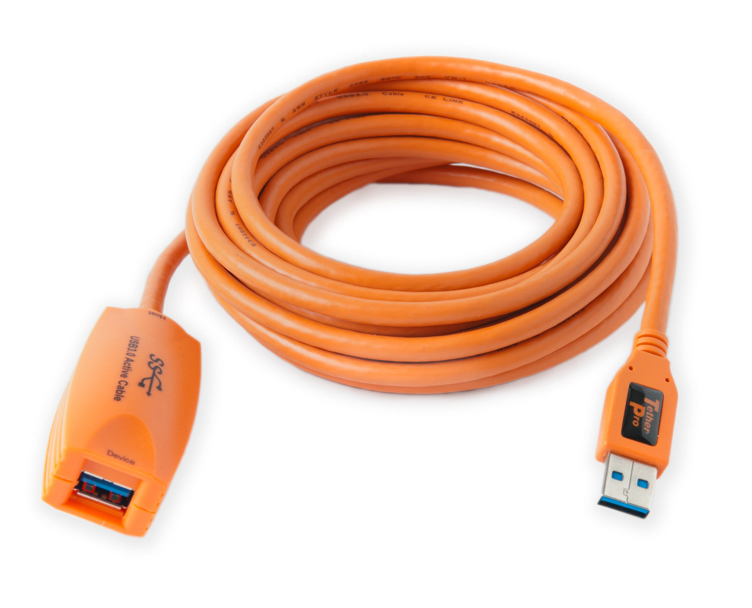 Tether Tools TetherPro USB 3.0 Active Extension, 16', Hi-Visibility ORG, camera tethering, Tether Tools - Pictureline 