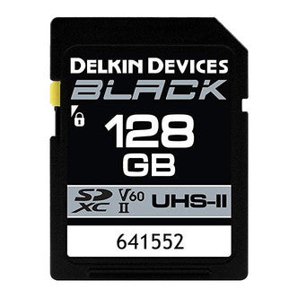 Delkin 128GB UHS-II SDXC (V60) Black Memory Card