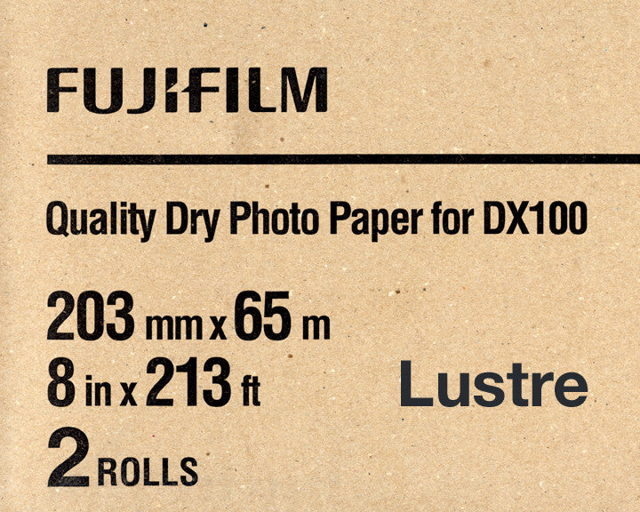 Fuji DX100 Paper Lustre 8"x213' (2-Pack), papers roll paper, Fujifilm - Pictureline 