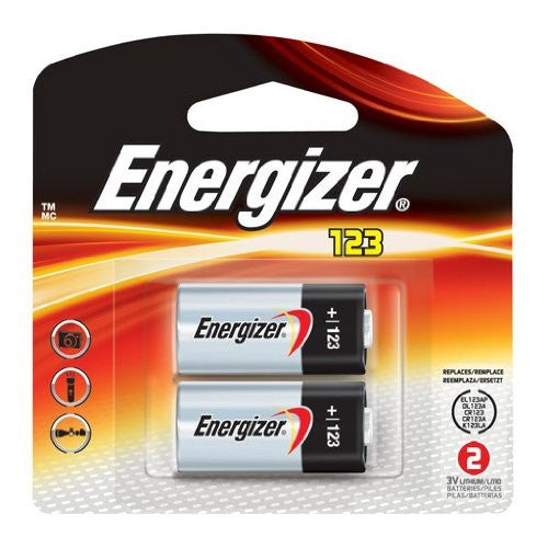 Energizer 123 Photo Battery (2 Pack), camera batteries & chargers, Energizer - Pictureline 