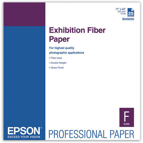 Epson 17"x22" Exhibition Fiber Paper (25), papers sheet paper, Epson - Pictureline 