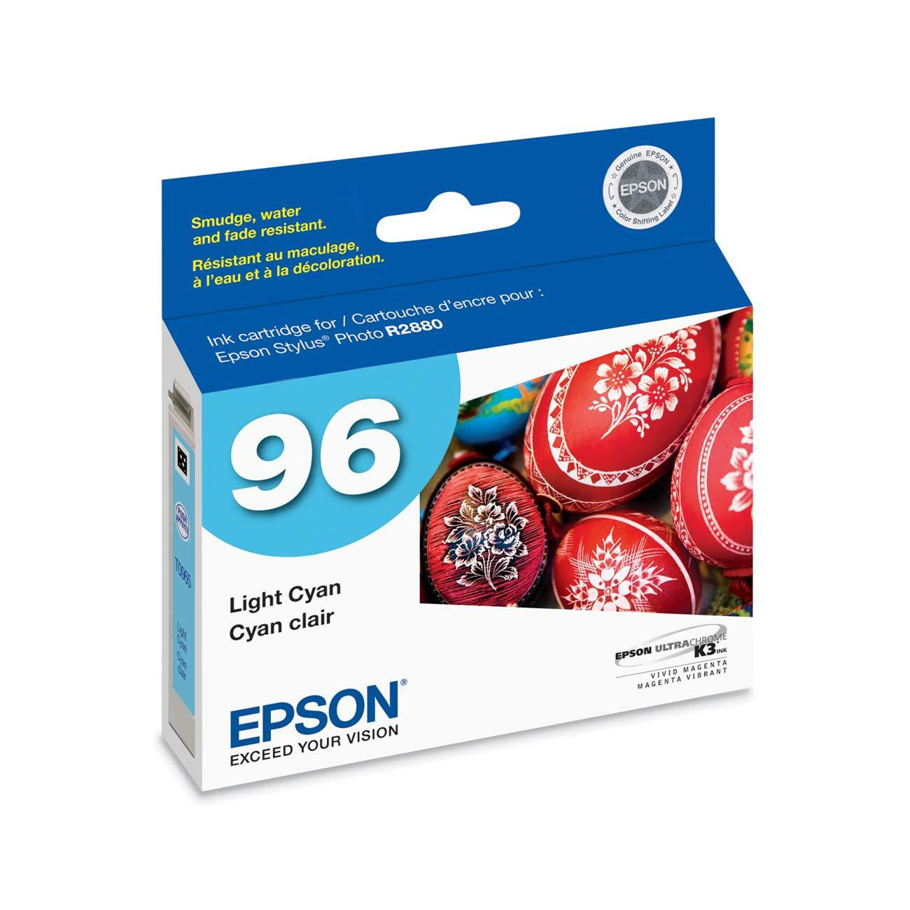 Epson T096520 R2880 Light Cyan Ink Cartridge (96), printers ink small format, Epson - Pictureline 