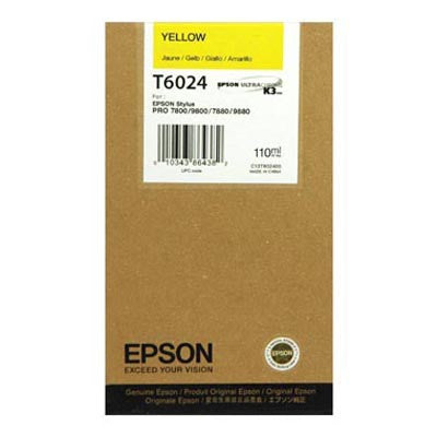 Epson T602400 7800/7880/9800/9880 Yellow Ink 110ml, papers ink large format, Epson - Pictureline 
