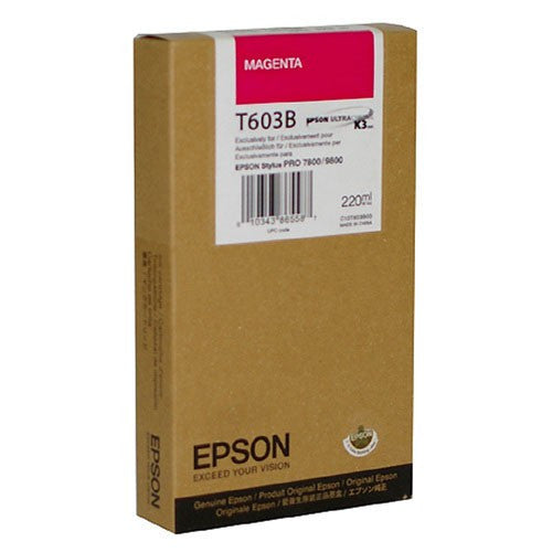 Epson T603B00 7800/9800 Magenta Ink 220ml, papers ink large format, Epson - Pictureline 