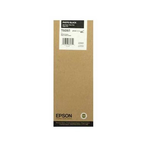 Epson T606100 4880/4800 Ultrachrome HDR Ink Photo Black 220ml, papers ink large format, Epson - Pictureline 