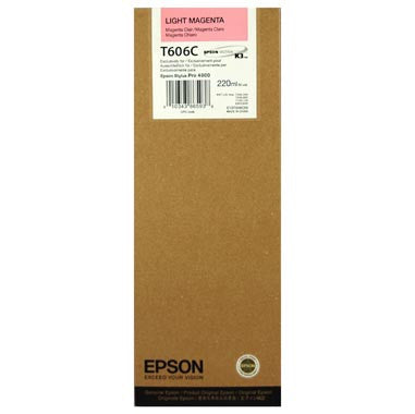 Epson T606C00 4800 Ultrachrome HDR Ink Light Magenta 220ml, papers ink large format, Epson - Pictureline 