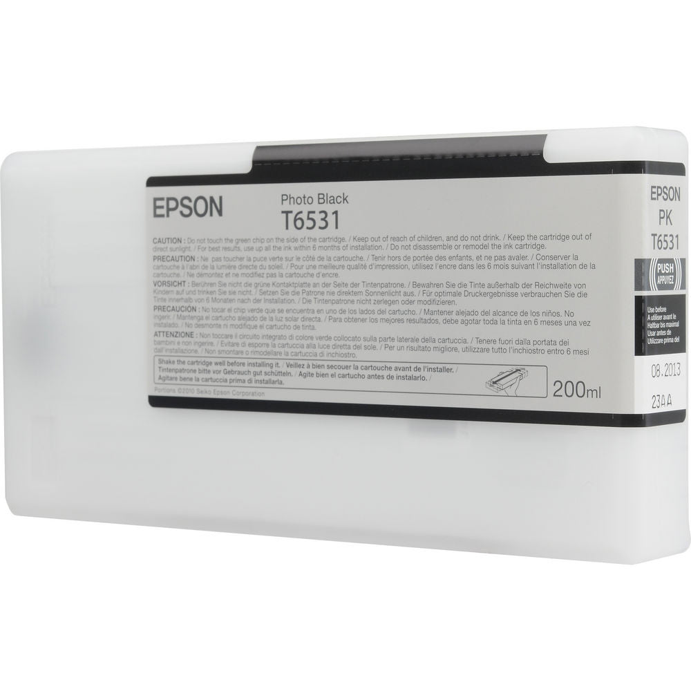 Epson T6531 4900 Ultrachrome Ink HDR 200ml Photo Black, papers ink large format, Epson - Pictureline  - 2